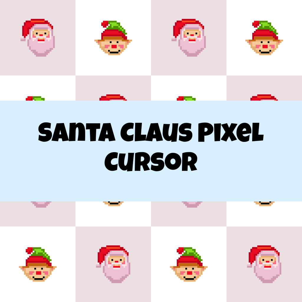 Preview Santa Claus Pixel cursor custom cursor pack